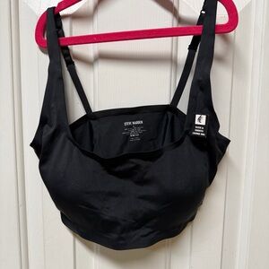 Steve Madden Bralette Bra Womens Large Black Padded Beaded NWT